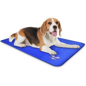 Dog Cooling Mat 27' x 43' Pad for Kennels, Crates and Beds, Non-Toxic, Durable Solid Self Cooling Gel Material. No Refrigeration