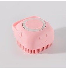 Softness Silicone Pet Brush For Dog & Cat; Dog Hair Massage Bath Brush With Shower Gel Dispenser