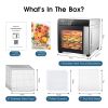 Food Dehydrator Machine 25QT, 8 Trays Stainless Steel Dehydrator Machine, Large Capacity Dehydrators for Food and Jerky, Herbs, Yogurt, Veggies, Dog T