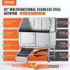 VEVOR 62" Pet Dog Bathing Station w/Ramp, Professional Stainless Steel Dog Grooming Tub w/ Soap Box, Faucet,Rich Accessory,Bathtub for Large,Medium,Sm
