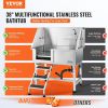 VEVOR 38" Pet Dog Bathing Station w/Ramp, Professional Stainless Steel Dog Grooming Tub w/ Storage Drawer, Floor Grate, Faucet, Dog Bathtub for Large,