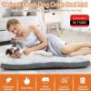 Deluxe Washable XXL Dog Bed Dog Crate Mat 48 inch Comfy Fluffy Kennel Pad Anti-Slip for Dogs Up to 110 lbs, 48" x 30", Grey
