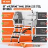 VEVOR 34" Pet Dog Bathing Station w/Ramp, Professional Stainless Steel Dog Grooming Tub w/ Storage Drawer, Faucet,Rich Accessory, Dog Bathtub for Larg